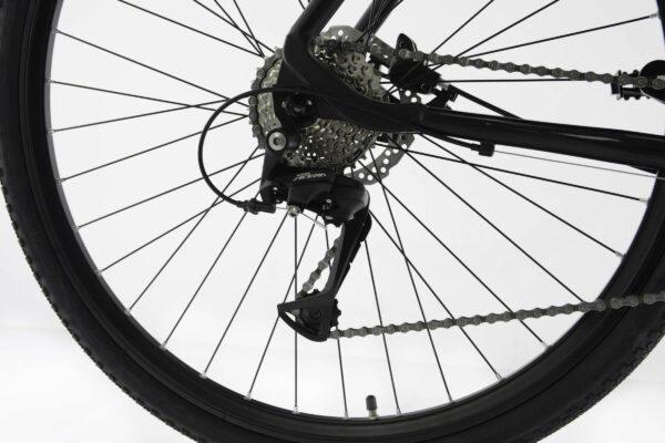 Cykelväxel och kedja på bakhjulet