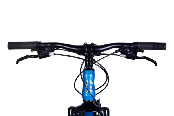 Close-up view of bicycle handlebars