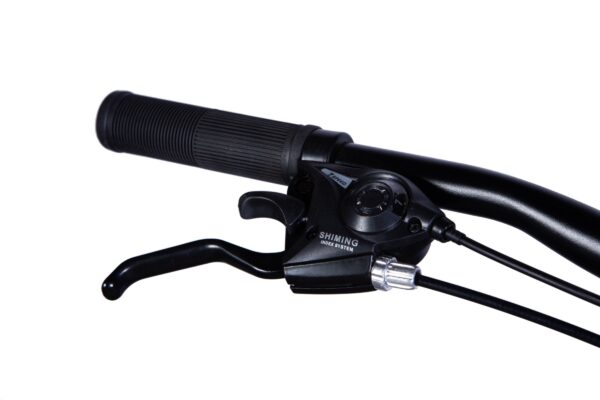 Close-up of a bicycle gear shifter