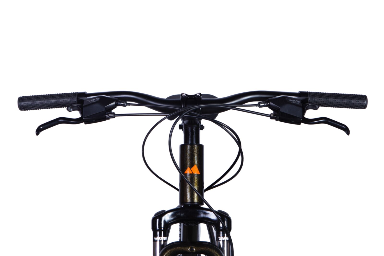 Close-up of a bicycle handlebar and controls.