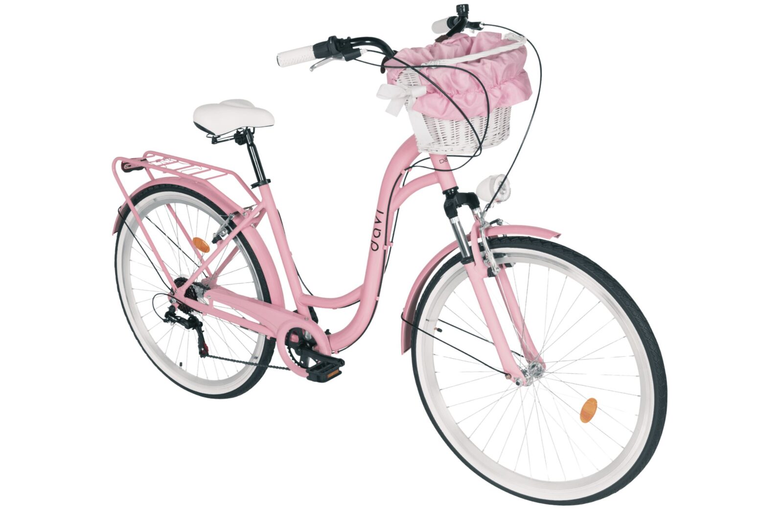 city bike davi maria aluminium, 28", 160–185 cm, 7 speeds, pink