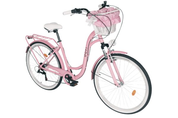city bike davi maria aluminium, 28", 160–185 cm, 7 speeds, pink