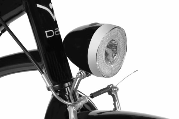 Cykellampa med svart och vit design