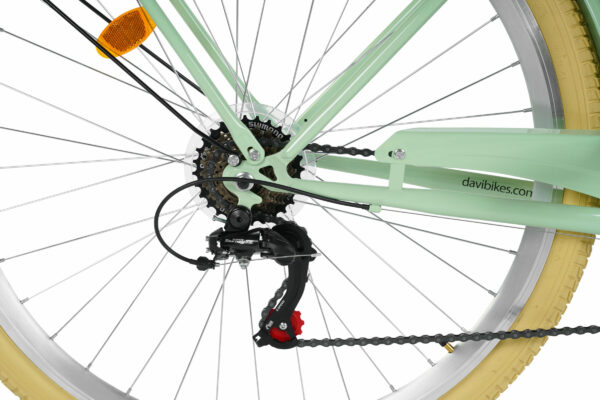 Närbild av cykelväxel på retrocykel