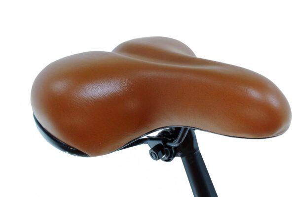 Brun cykelsadel i läder