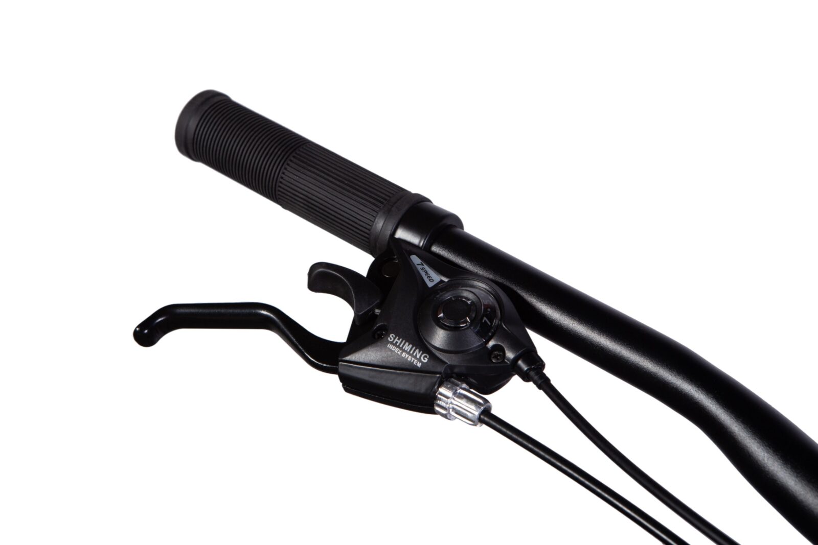 Cykelstyre med bromshandtag närbild