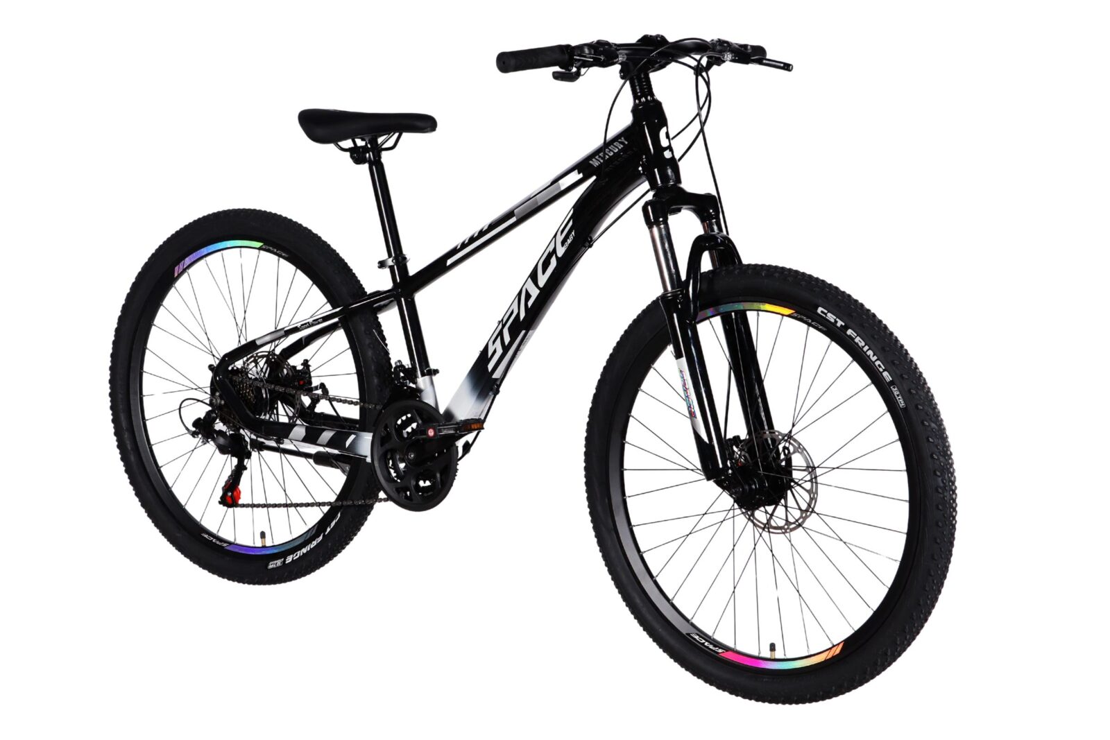 mtb children's bike mercury aluminium 26", 145 170 cm, 21 speeds, black/red