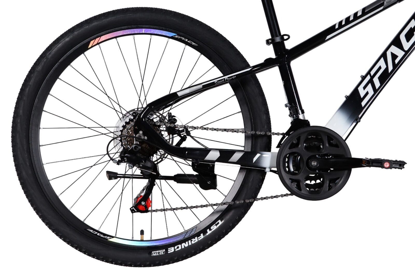 mtb children's bike mercury aluminium 26", 145 170 cm, 21 speeds, black/red